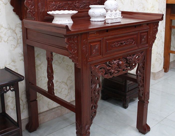 Bàn thờ gia tiên gỗ căm xe 2 tầng GT06